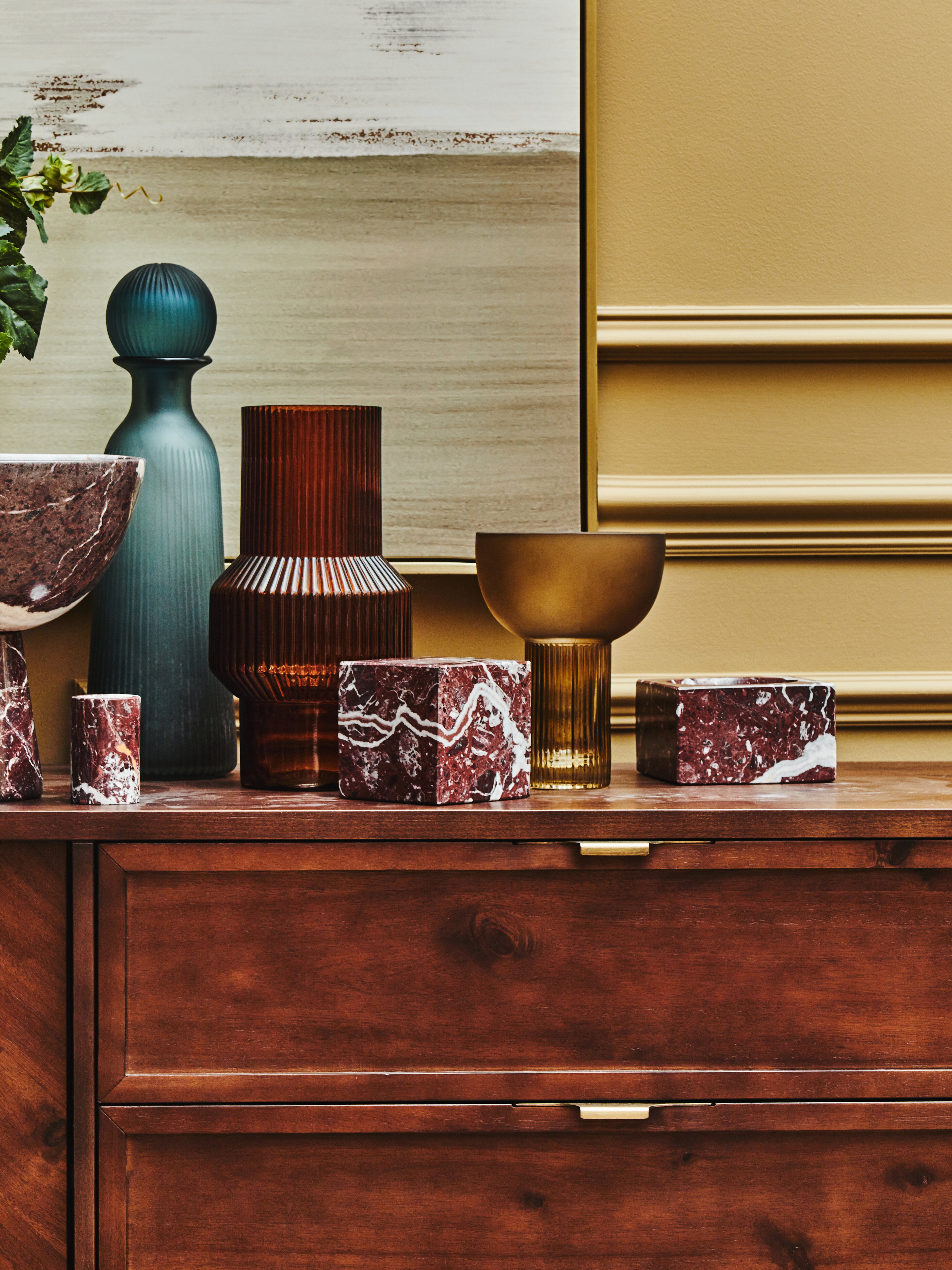 Camilla Frosted Blue Glass Bottle Vase | Large